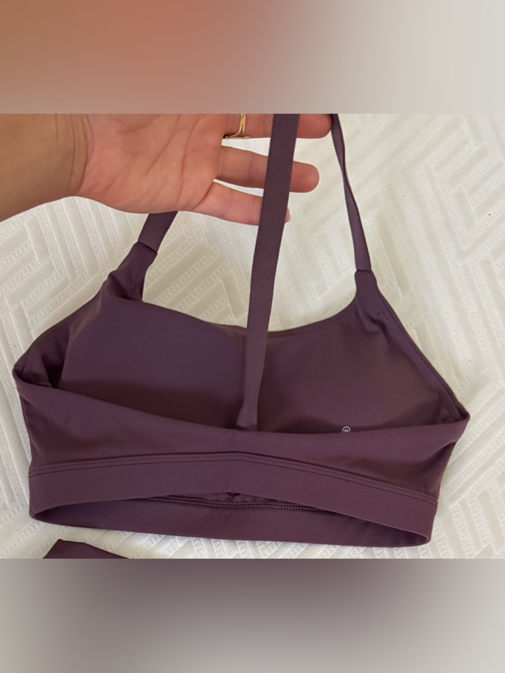 Paragon Fitwear Plum Rise Bra color cherry coke